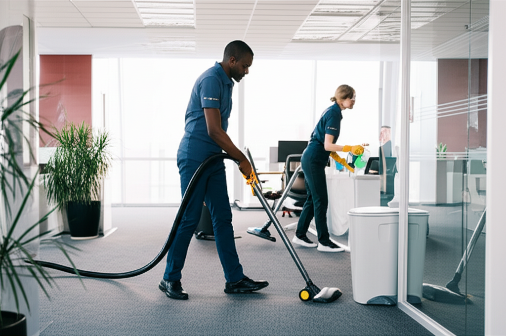 Professional cleaning team